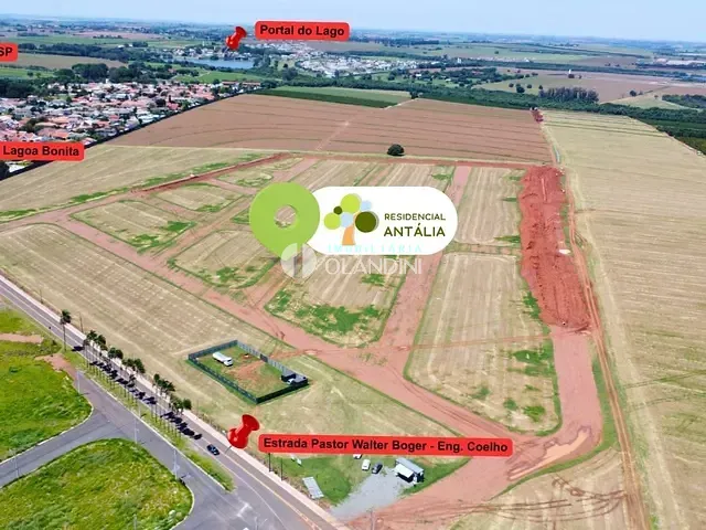 Terreno com 250m², à venda, no bairro Jardim Amália em Engenheiro Coelho
