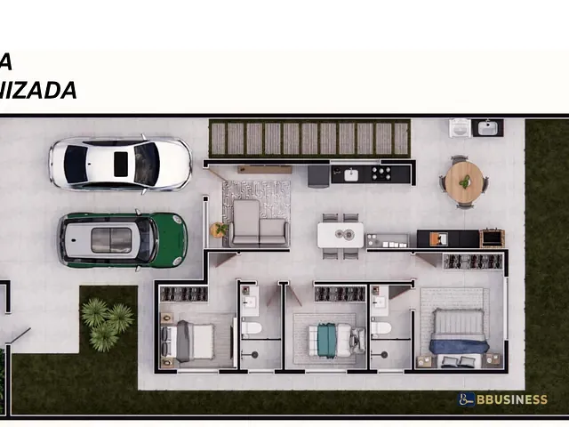 Casa 3 quartos e 2 banheiros, à venda, no bairro Bom Pastor em Santana do Paraíso
