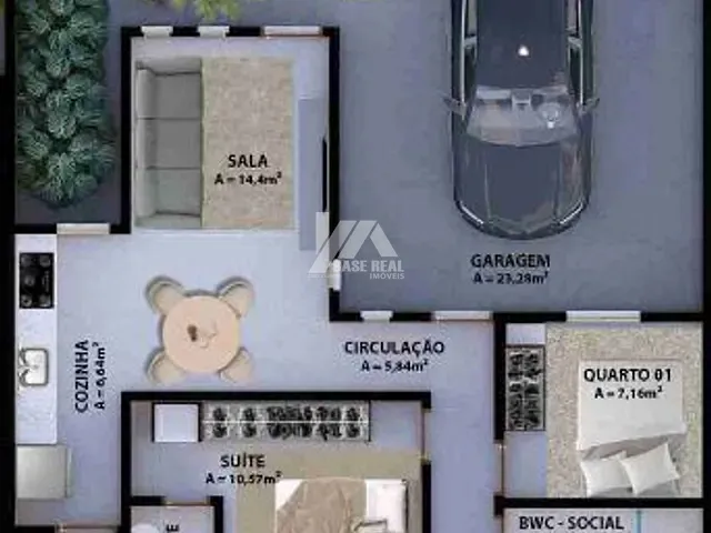 Casa 3 quartos e 2 banheiros, à venda, no bairro Cará-Cará em Ponta Grossa
