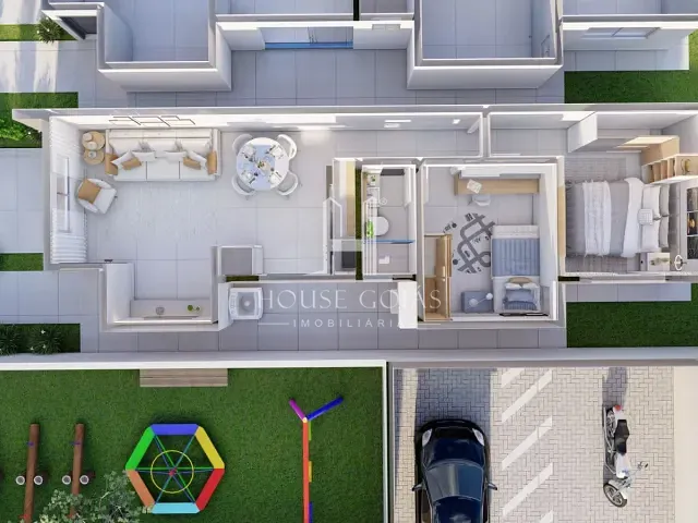 Casa com 104m² 2 quartos e 1 banheiro, à venda, no bairro Chácaras de Recreio São Joaquim em Goiânia