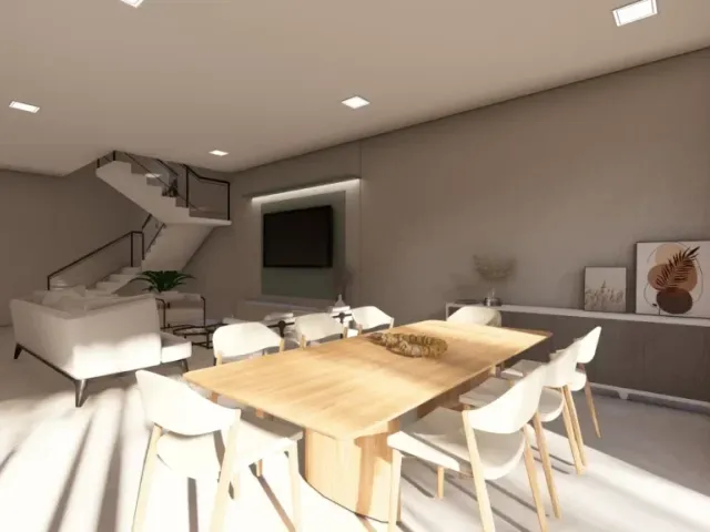 Foto do Casa - Sobrado Moderno com 4 Suítes, Área Gourmet e Piscina no condomínio Santorini - Paulínia/SP | Hermes Imóveis