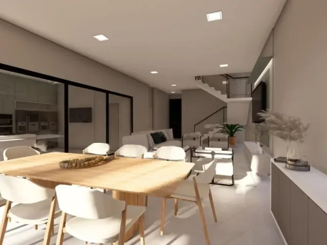 Foto do Casa - Sobrado Moderno com 4 Suítes, Área Gourmet e Piscina no condomínio Santorini - Paulínia/SP | Hermes Imóveis