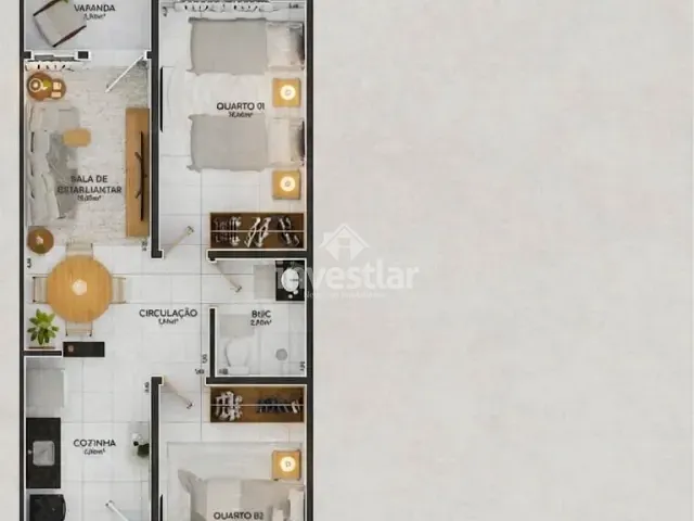 Casa 2 quartos e 1 banheiro, à venda, no bairro Portal Campina em Campina Grande
