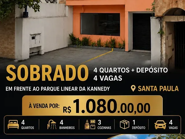 Casa à venda, no bairro Santa Paula em São Caetano do Sul