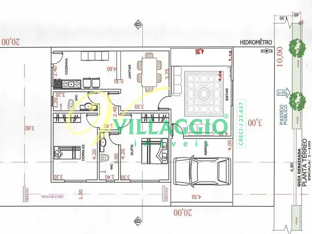 Casa com 200m² 2 quartos e 2 banheiros, à venda, no bairro Residencia Santa Regina em São José do Rio Preto
