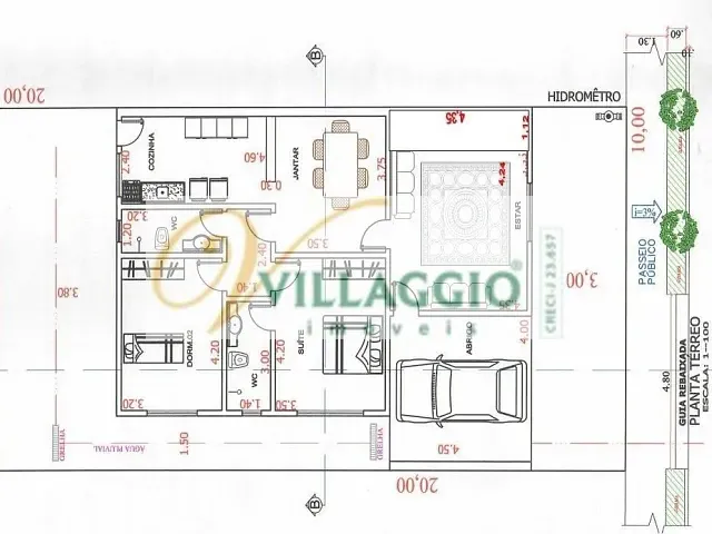Casa com 200m² 2 quartos e 2 banheiros, à venda, no bairro Residencia Santa Regina em São José do Rio Preto