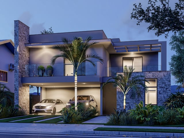 Foto do Casa - Casa à venda, de alto padrão no Alphaville Dom Pedro 3 em Campinas, com 4 suítes, piscina e Varanda Gourmet | Hermes Imóveis