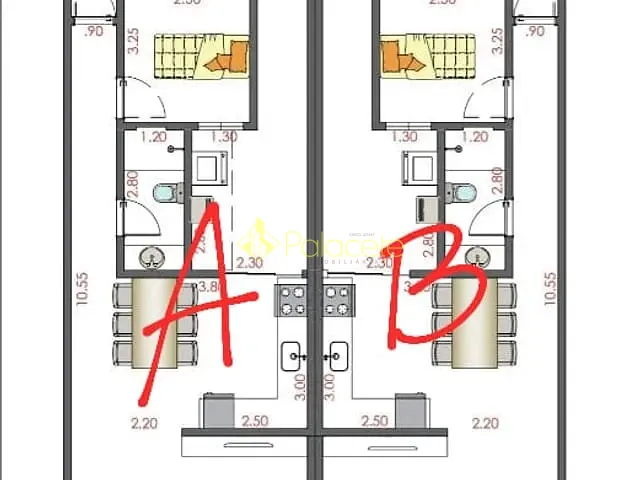 Casa com 125m² 2 quartos e 1 banheiro, à venda, no bairro Residencial San Marino em Taubaté