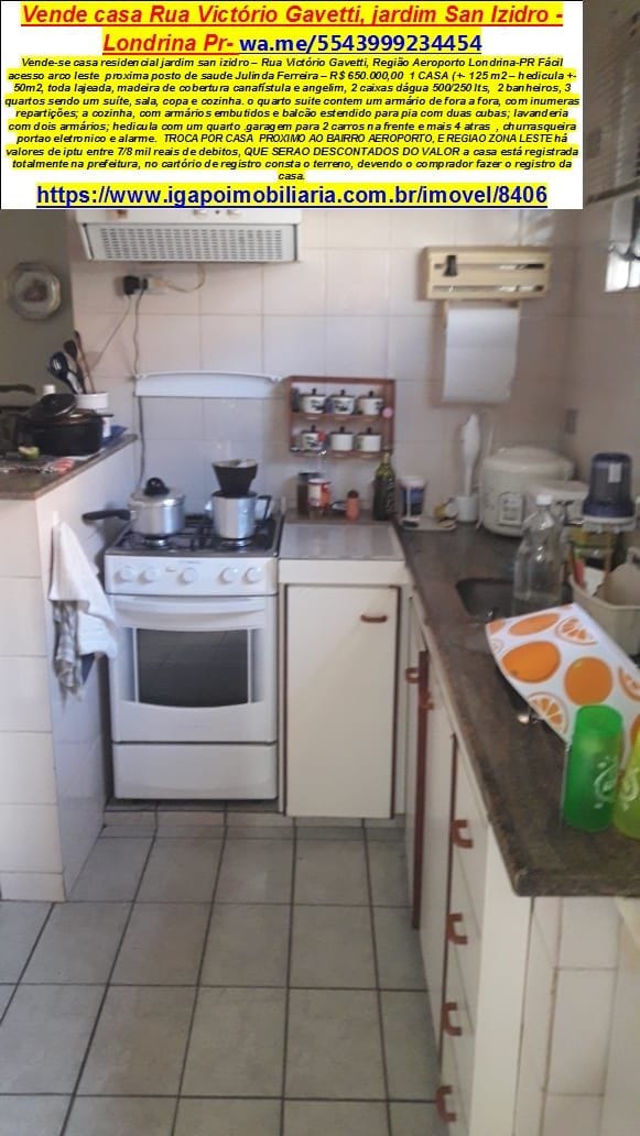 Casa com 392m² 3 quartos e 3 banheiros, à venda, no bairro Monte Carlo em Londrina