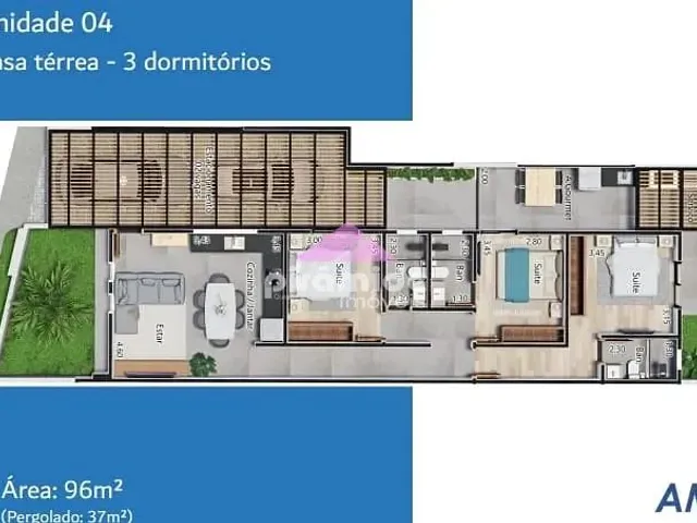 Casa com 10m² 3 quartos e 1 banheiro, à venda, no bairro Pontal de Santa Marina em Caraguatatuba