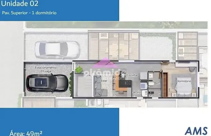 Casa, 1 quarto, 47 m² - Foto 4