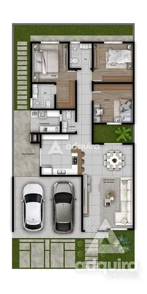 Casa, 3 quartos, 131 m² - Foto 2