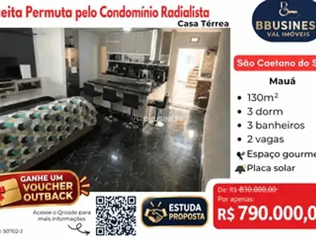 Casa 3 quartos e 3 banheiros, à venda, no bairro Mauá em São Caetano do Sul
