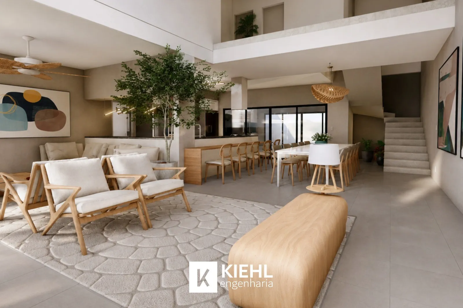 Perspectiva do Casa - Casa em Construção com 343m² à Venda, Condominio La Dolce Vita, Paulínia, SP | Hermes Imóveis