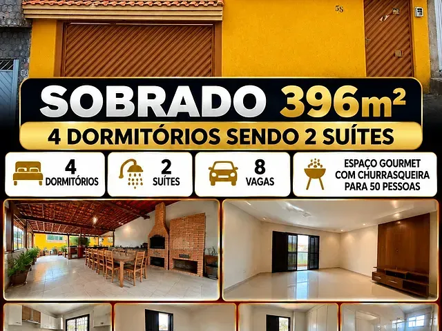 Casa 4 quartos e 4 banheiros, à venda, no bairro Jardim Cristiane em Santo André