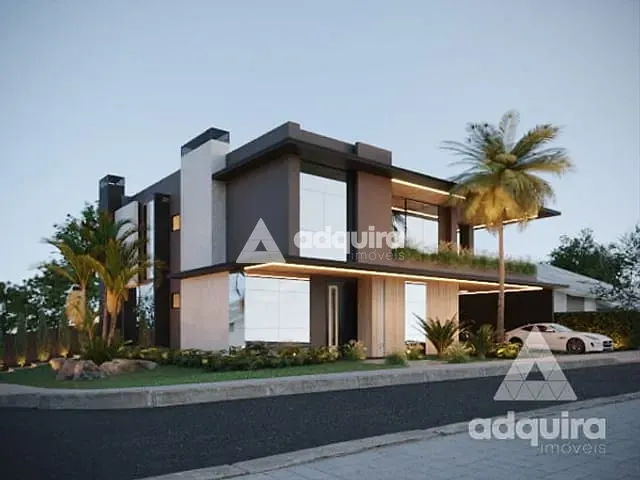 Casa com 370m² 4 quartos e 6 banheiros, à venda, no bairro Jardim Carvalho em Ponta Grossa