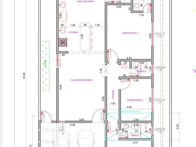 Casa com 275m² 3 quartos e 3 banheiros, à venda, no bairro Morada dos Nobres em Taubaté