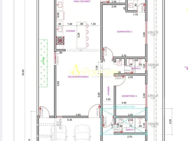 Casa com 275m² 3 quartos e 3 banheiros, à venda, no bairro Morada dos Nobres em Taubaté