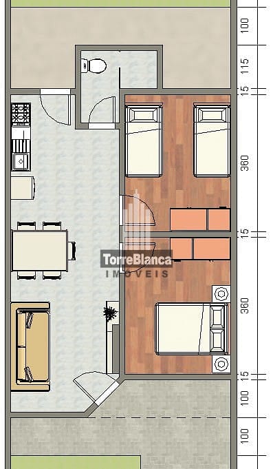 Casa, 2 quartos, 72 m² - Foto 8