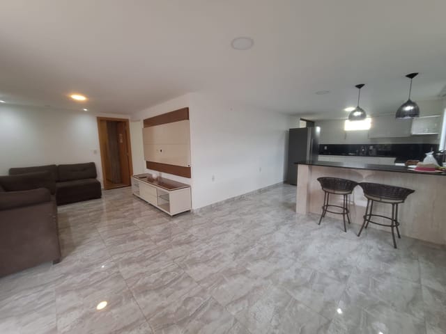 Locação - Casa Mobiliada com 3 quartos, 2 vagas, Churrasqueira, Santa Bárbara, Cará-Cará.