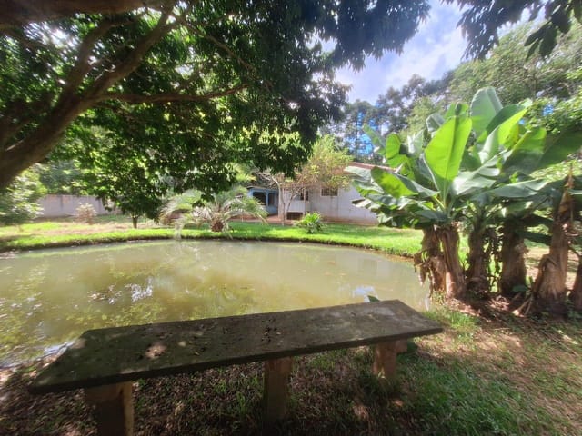 Locação - Mini Chácara, 2 quartos, 1 vaga de garagem, Tanque com peixes, Quintal Amplo com árvores frutíferas, Distrito de Guaragi.