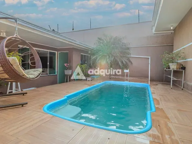 Casa com 395m² 4 quartos e 3 banheiros, à venda, no bairro Estrela em Ponta Grossa
