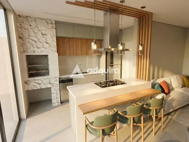 Casa com 200m² 3 quartos e 3 banheiros, à venda, no bairro Contorno em Ponta Grossa