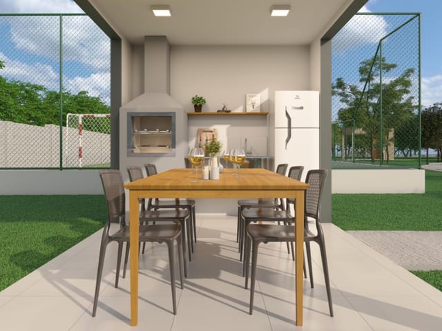 Foto do Casa - Casa no condomínio Aquarela para venda com 2 quartos, 49m² | Lares e Andares Imóveis
