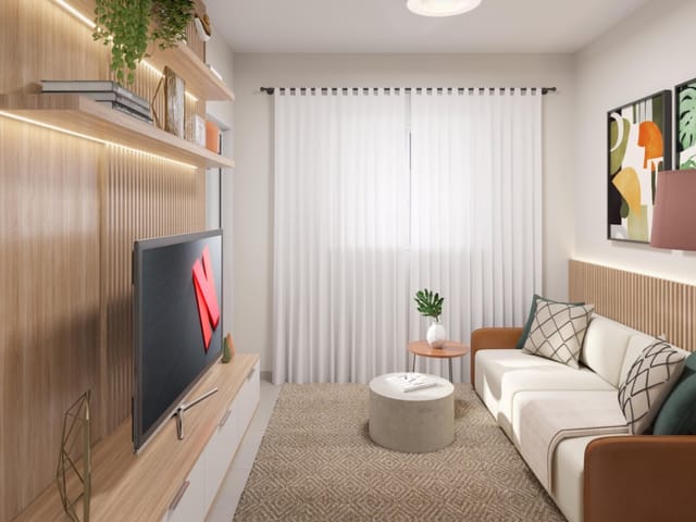Foto do Casa - Casa no condomínio Aquarela para venda com 2 quartos, 49m² | Lares e Andares Imóveis