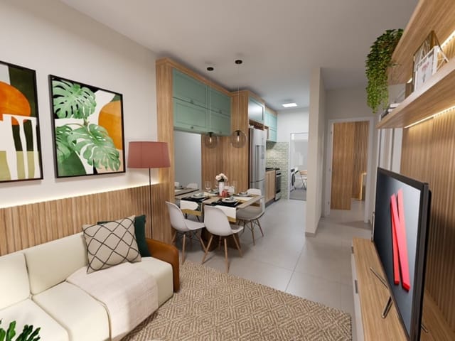 Foto do Casa - Casa em condomínio para venda com 2 quartos, 49m² | Lares e Andares Imóveis