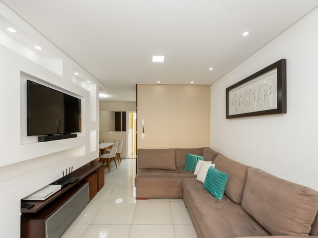 Foto do Casa - Casa no condomínio Condomínio Covello para venda com 2 quartos, sendo 2 suítes, 68m² | Lares e Andares Imóveis