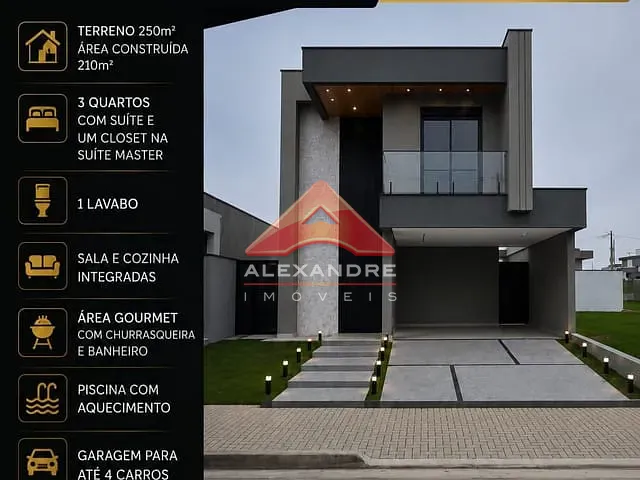 Casa com 250m² 3 quartos e 3 banheiros, à venda, no bairro Loteamento Fazenda Ronda em São José dos Campos