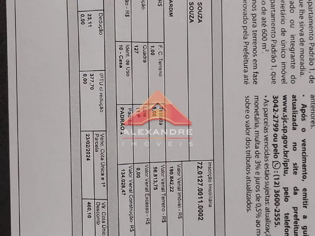 Casa com 125m² 3 quartos e 2 banheiros, à venda, no bairro Bosque dos Eucaliptos em São José dos Campos