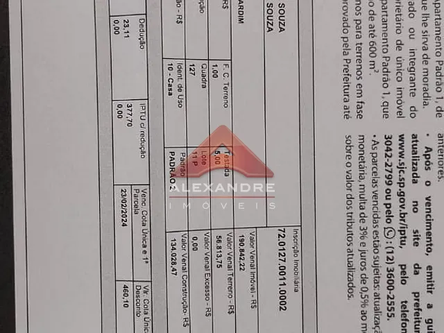 Casa com 125m² 3 quartos e 2 banheiros, à venda, no bairro Bosque dos Eucaliptos em São José dos Campos