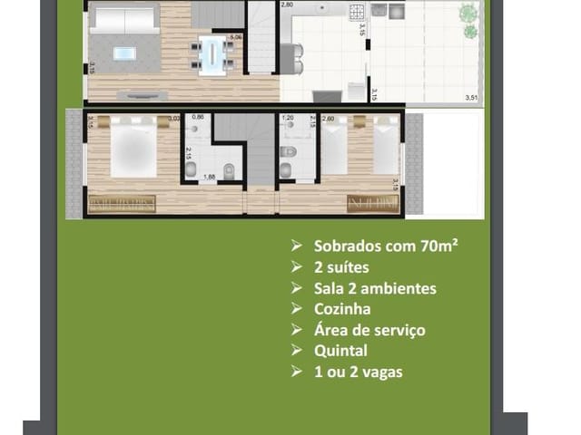 Foto do Casa - Casa com 2 dormitórios à venda, 69 m² por R$ 280.000,00 - Jardim Gonçalves - Sorocaba/SP | Ary Proenca Negócios Imobiliários Ltda