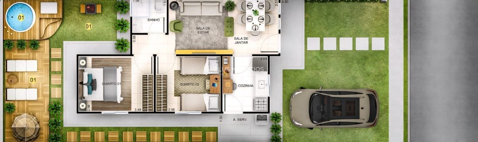 Casa, 2 quartos, 48 m² - Foto 11