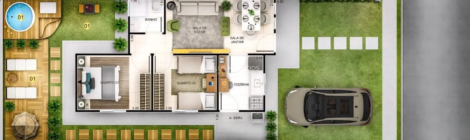 Casa, 2 quartos, 48 m² - Foto 11