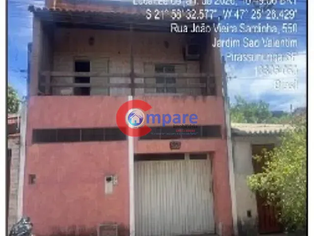 Casa com 26m² 1 quarto e 1 banheiro, à venda, no bairro JARDIM SAO VALENTIM em Pirassununga