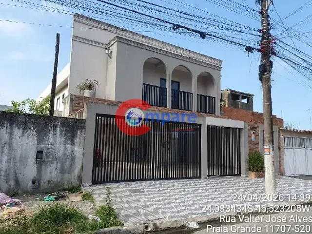 Casa com 46m² 2 quartos e 1 banheiro, à venda, no bairro PARQUE DAS AMERICAS em Praia Grande