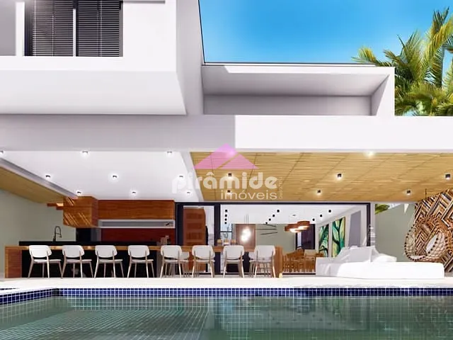 Casa com 384m² 4 quartos e 6 banheiros, à venda, no bairro Pontal de Santa Marina em Caraguatatuba