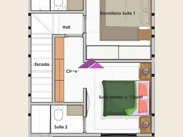 Casa 1 quarto e 1 banheiro, à venda, no bairro Pontal de Santa Marina em Caraguatatuba