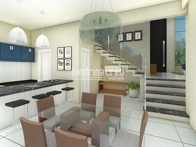 Casa com 268m² 3 quartos e 5 banheiros, à venda, no bairro CONDOMÍNIO ARAÇARI em Londrina