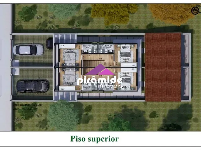 Casa com 137m² 2 quartos e 4 banheiros, à venda, no bairro Balneário Recanto do Sol em Caraguatatuba