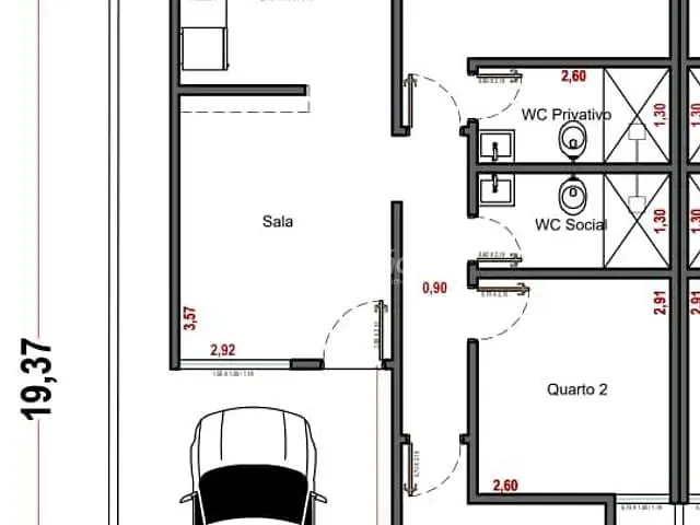 Casa 3 quartos e 1 banheiro, à venda, no bairro Bairro Seminário em Campo Grande