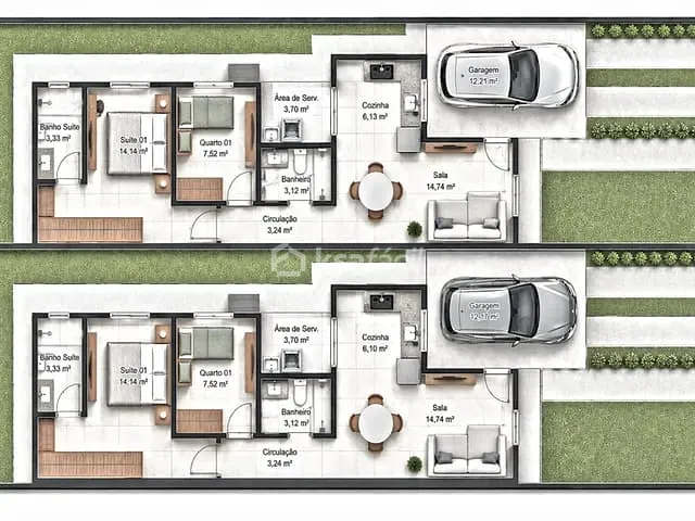 Casa com 180m² 2 quartos e 2 banheiros, à venda, no bairro Nova Lima em Campo Grande