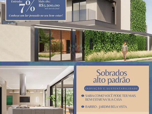 Casa com 107m² 3 quartos e 3 banheiros, à venda, no bairro Jardim Bela Vista em Campo Grande