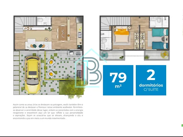 Casa com 81m² 2 quartos e 1 banheiro, à venda, no bairro Centreville em Cotia