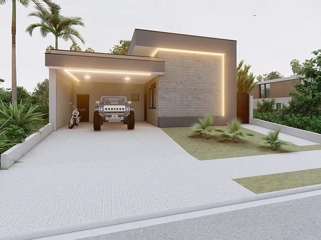 Foto do Casa - Casa Térrea à venda com 3 suítes e piscina no Condomínio Residencial Club Santorini - Paulínia/SP | Hermes Imóveis