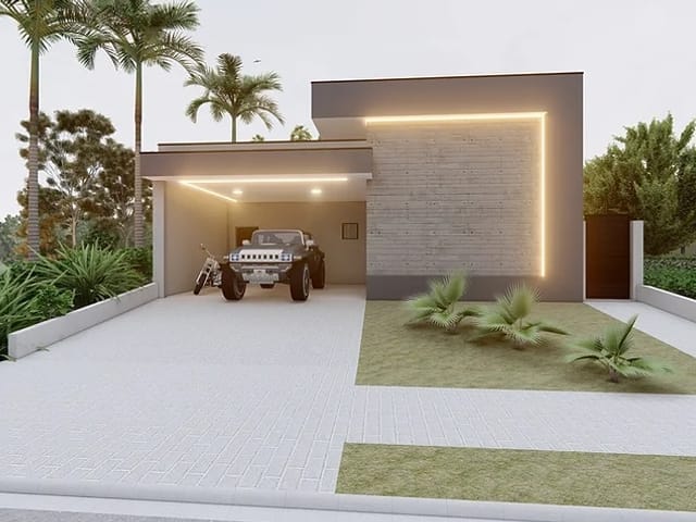 Foto do Casa - Casa Térrea à venda com 3 suítes e piscina no Condomínio Residencial Club Santorini - Paulínia/SP | Hermes Imóveis