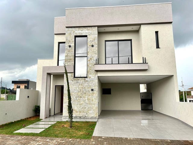 Foto do Casa - Casa com 3 suítes, 175.82 m², a venda em Condominio fechado, próximo ao centro, Jardim Carvalho, Ponta Grossa, PR | Adquira Imóveis